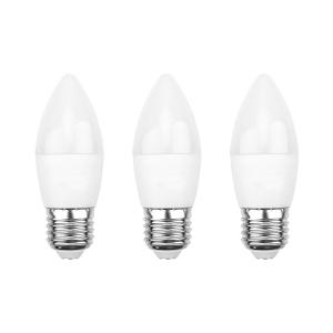 Лампа светодиодная Свеча CN 9,5Вт E27 903Лм 4000K нейтральный свет (3 шт/уп) REXANT 